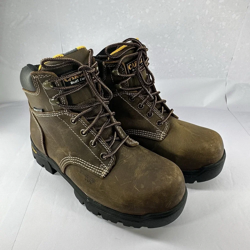 Carolina CA1626 Work Boots Mens 7.5W Waterproof EH Soft Toe ASTM Leather Brown